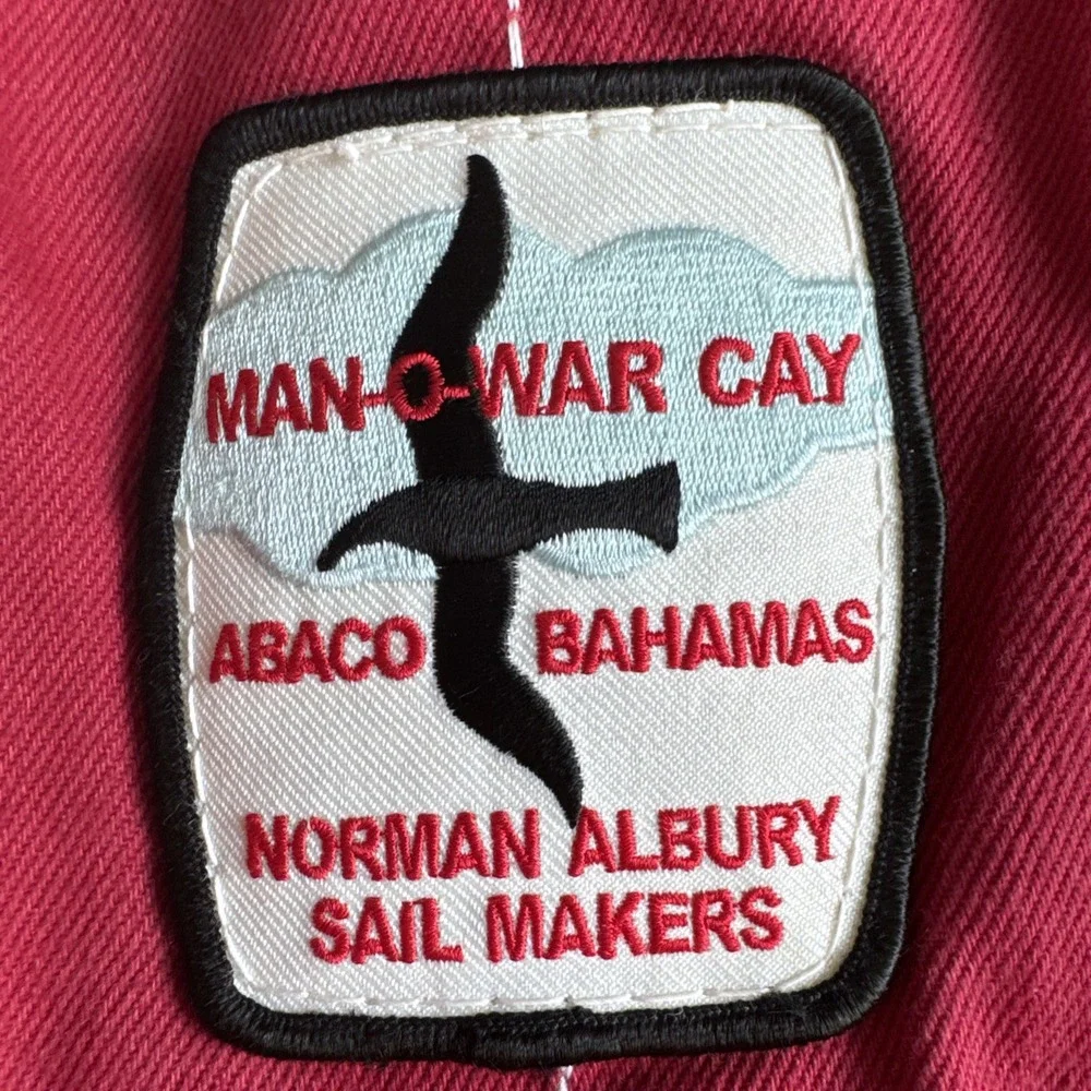 Vintage Man-O-War Cay Norman Albury Sail Makers Tote/Duffle Bag Red/Yellow